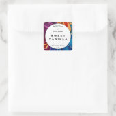 愛情を込めて作られたカラフルな製品パッケージラベル スクエアシール (バッグ)