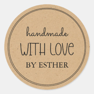 愛情を込めて作られたクラフト ラウンドシール