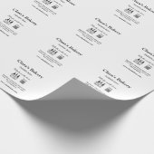 愛情を込めて作られたケーキの材料を追加 q r ラッピングペーパー (角)