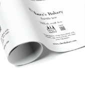 愛情を込めて作られたケーキの材料を追加 q r ラッピングペーパー (ロールコーナー)