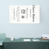 愛情を込めて作られたパン屋のケーキの材料 q r 横断幕 (トレードショー)