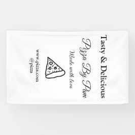 愛情を込めて作られた美味しいピザレストランカフェのBSIを追加 横断幕