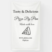 愛情を込めて作られた美味しいピザレストランカフェのBSIを追加 横断幕 (縦)