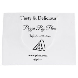 愛情を込めて作られた美味しいピザレストランカフェのbsi ラージペーパーバッグ