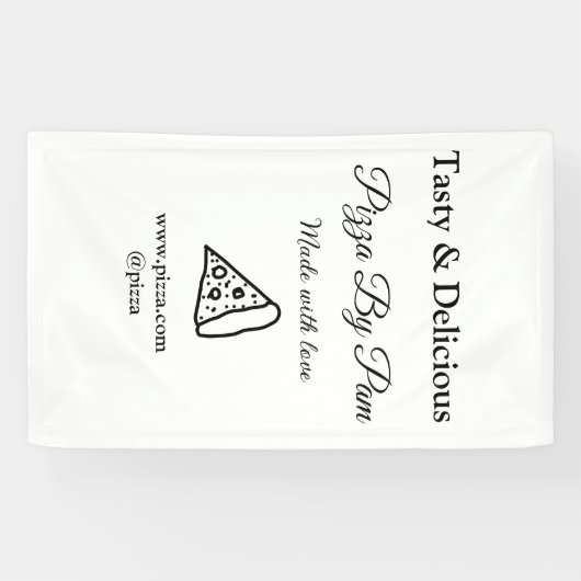 愛情を込めて作られた美味しいピザレストランカフェ bsi 横断幕 (横)