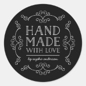 愛情を込めて手作りされたカラフルな装飾 ラウンドシール (正面)