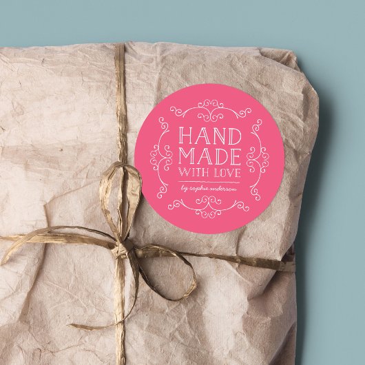 愛情を込めて手作りされたカラフルな装飾 ラウンドシール