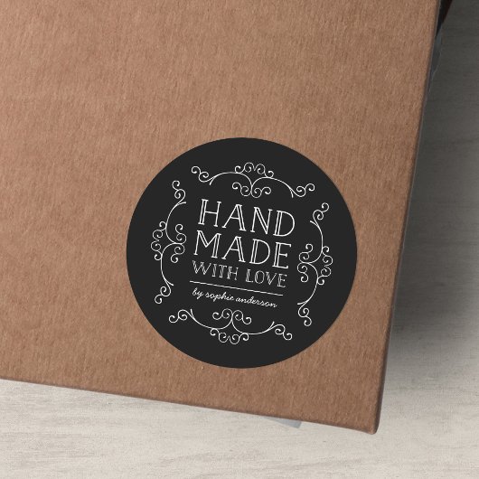 愛情を込めて手作りされたカラフルな装飾 ラウンドシール