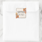 愛情を込めて手作りされた遊び心のあるグリーン スクエアシール (バッグ)