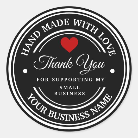 愛情を込めて手作りする |お感謝していりクラシックラウンドstic ラウンドシール (正面)