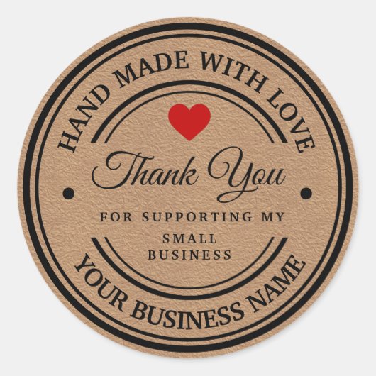 愛情を込めて手作りする |感謝していあなた ラウンドシール (正面)