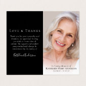 愛情を込めて折り畳まれたメモリアル祈りの言葉カード 名刺 (外部フラット)