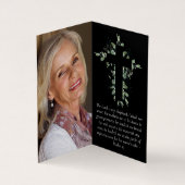 愛情を込めて折り畳まれたメモリアル祈りの言葉カード 名刺 (内部)