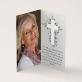 愛情を込めて折り畳まれたメモリアル祈りの言葉カード 名刺 (内部)