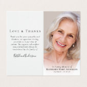 愛情を込めて折り畳まれたメモリアル祈りの言葉カード 名刺 (外部フラット)