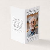 愛情を込めて折り畳まれたメモリアル祈りの言葉カード 名刺 (外部)