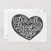 愛情を込めて物事を行う ポストカード (正面/裏面)