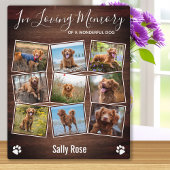 愛情を込めて ペットの思い出 素朴な足跡 フォトプラーク