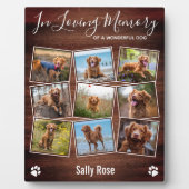 愛情を込めて　ペットの思い出　素朴な足跡 フォトプラーク (正面)