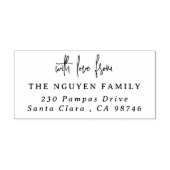 愛情を込めて |家族の名前と差出人住所 セルフインキングスタンプ (デザイン)