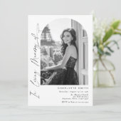 愛情エレガントある思い出の葬儀のシンプル写真 招待状 (スタンド正面)