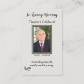 愛情エレガントのあるメシンプルモリ祈りの言葉カードの 名刺 (正面)