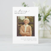 愛情エレガントの記憶で写真葬儀祈りの言葉カード (スタンド正面)
