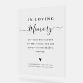 愛情シンプルのあるメモリ内のスクリプト アクリルサイン (傾斜)