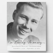 愛情シンプルのあるメモリ名のフォトオーバーレイ日付P フォトプラーク (正面)