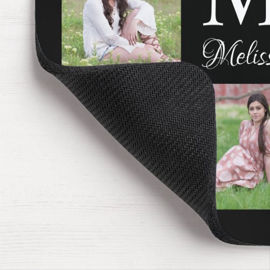 愛情パーソナライズされたのある記憶の写真コラージュ マウスパッド (コーナー)