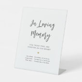 愛情モダンのあるメミニマルモリ記号のシックなスクリプト 台座サイン (正面)