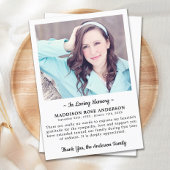 愛情モダンの記憶で写真悔やみや弔慰葬儀 サンキューカード