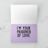 愛情囚人の手錠のグリーティングカード カード (内部)