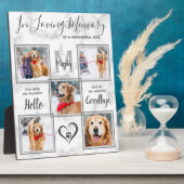 愛情深い思い出で愛犬のメモリアル5写真コラージュ フォトプラーク (側面)