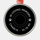 愛情深い思い出に愛犬の足を描くペット メタルオーナメント (正面)