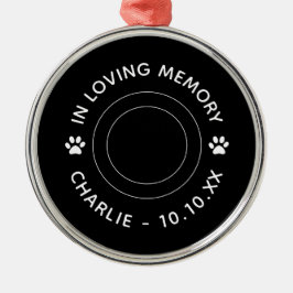 愛情深い思い出に愛犬の足を描くペット メタルオーナメント
