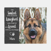 愛情深い思い出の中でペットの思い出 – カスタム犬の写真 フリースブランケット (正面(横))