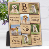 愛情深い思い出の中でペットユニークメモリアル6犬写真 フォトプラーク