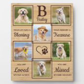 愛情深い思い出の中でペットユニークメモリアル6犬写真 フォトプラーク (正面)