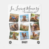 愛情深い思い出の中で愛犬の記念写真集 フリースブランケット (正面)