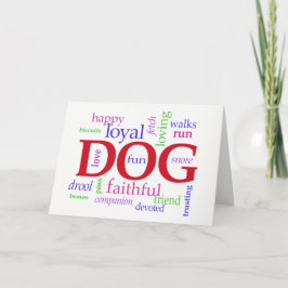 愛情深い思い出の犬の同情カード カード