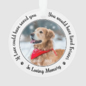 愛情深い思い出カスタムに愛犬メモリアル2写真 オーナメント (裏面)