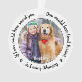 愛情深い思い出カスタムに愛犬メモリアル2写真 オーナメント (正面)