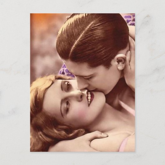 愛情溢れる抱擁フランスのはがき ポストカード (正面)