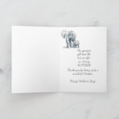 愛情溢れる母の名言 ゾウと子供 母の日 シーズンカード (内部)