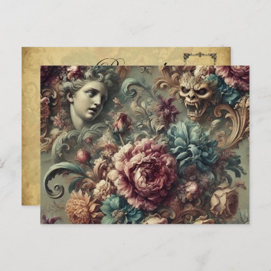 愛情的な怒り – ゴシックビクトリアン語 シーズンポストカード (正面/裏面)