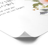 愛情素朴フローラ春の結婚式 ポスター (角)