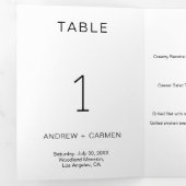 愛情結婚ある思い出に代わるミニマル主義者 三つ折り招待状 (内部最初)