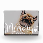 愛情記憶の手のでペットシンプル記念モダン フォトブロック (正面)