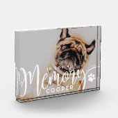 愛情記憶の手のでペットシンプル記念モダン フォトブロック (左)